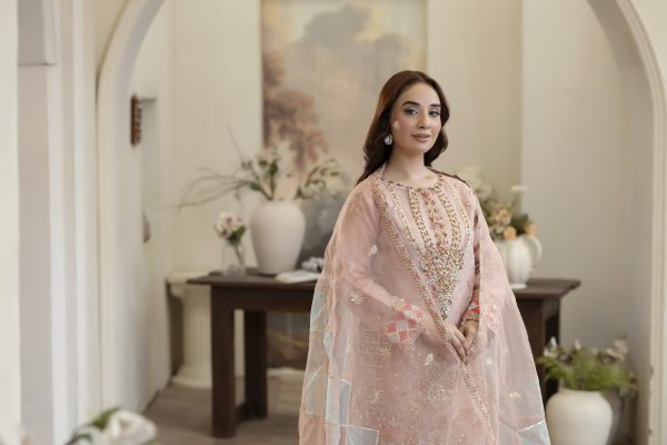 4YOU-9071 Pink Organza 3 Piece