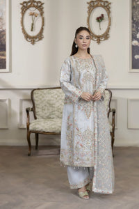 4YOU-9073 – Light Grey Organza 3-Piece