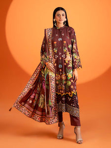 AFROZ 3-Piece Unstitched Digital Printed Bana Dora Viscose Suit