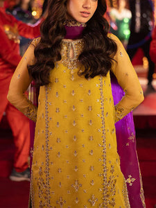 Latest Heavy Embroidered Organza Dress With Organza Embroidered Dupatta (Unstitched)