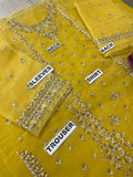 Latest Heavy Embroidered Organza Dress With Organza Embroidered Dupatta (Unstitched)
