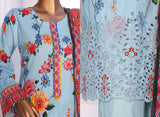 MTF Digital Printed Doria Embroidered Chikankari Cotton Collection | Unstitched 3 Piece