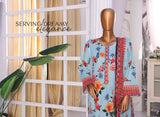 MTF Digital Printed Doria Embroidered Chikankari Cotton Collection | Unstitched 3 Piece