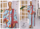 MTF Digital Printed Doria Embroidered Chikankari Cotton Collection | Unstitched 3 Piece