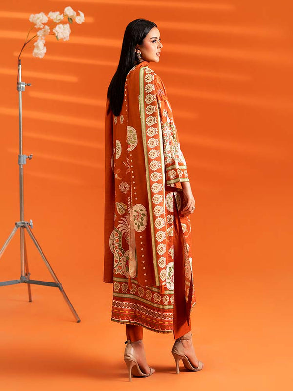 AFROZ 3-Piece Unstitched Digital Printed Bana Dora Viscose Suit