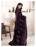Bareeze Dyed Slub Embroidered Ensemble with Velvet Shawl