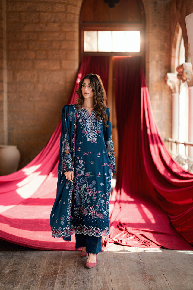 Shades of Winter By Florent Unstitched 3 Piece Marina Twill Collection'2025-FL-4B