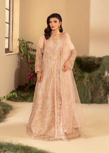 Net Maxi in Peach Orange-AYAT LIGHT PEACH