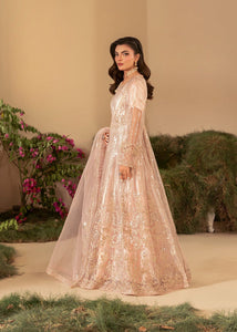 Net Maxi in Peach Orange-AYAT LIGHT PEACH