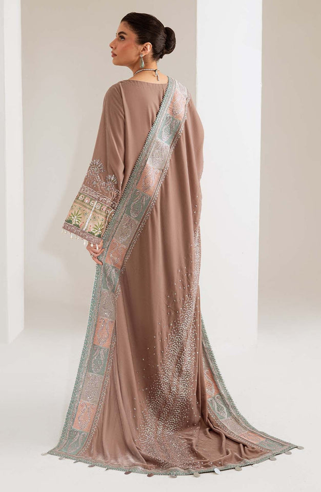 Maya by Nureh Luxury Embroidered Velvet Unstitched 3 Piece Suit - NW-112 - NU25VLT - Pink - Winter Collection