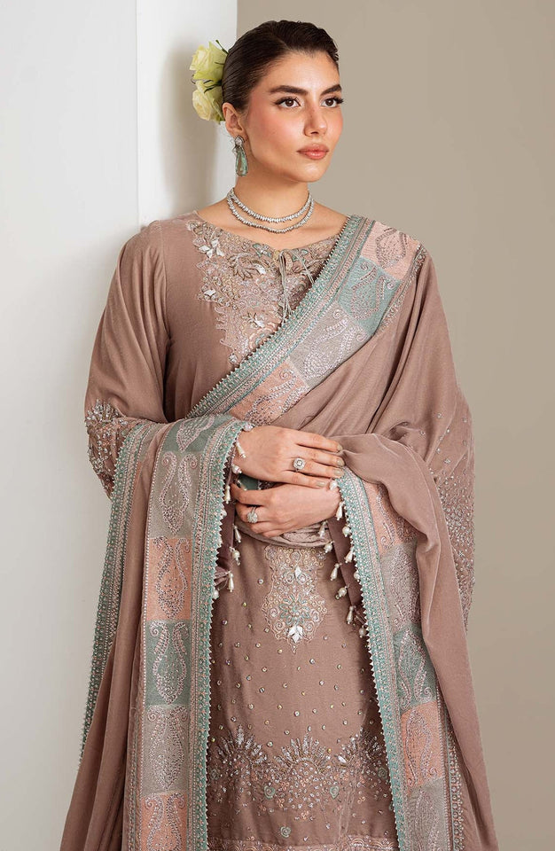 Maya by Nureh Luxury Embroidered Velvet Unstitched 3 Piece Suit  - NU25VLT - Winter Collection