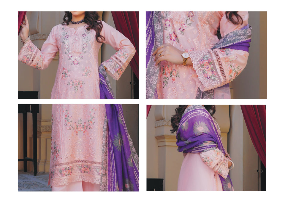 Muneera desighner stiched dress