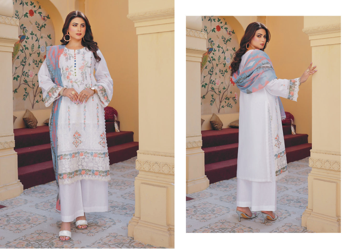 Muneera desighner stiched dress