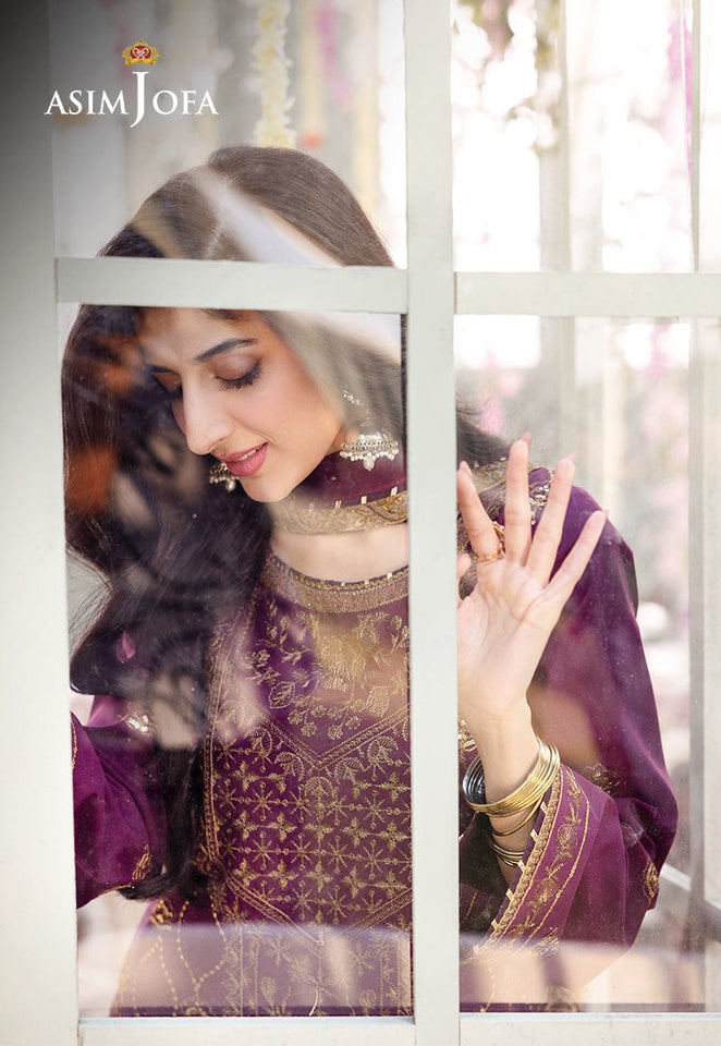 AJCFP-07 EMBROIDERED JUMBO SILK UNSTITCHED 3 PCS