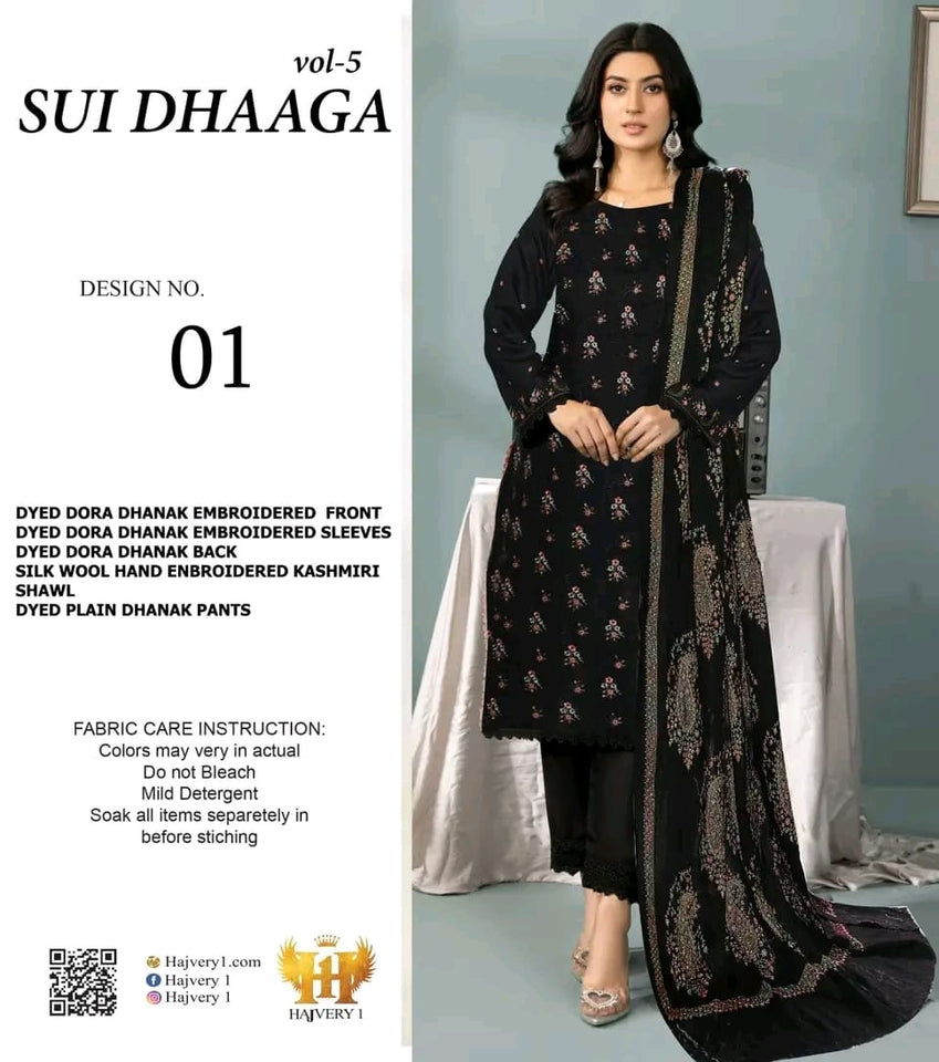 SUI DHAGA Winter 3 PC Unstitched Vol 5