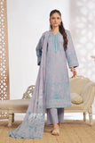 Unstitched 3-Piece Cambric Suit with Organza Dupatta