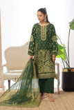 Unstitched 3-Piece Cambric Suit with Organza Dupatta