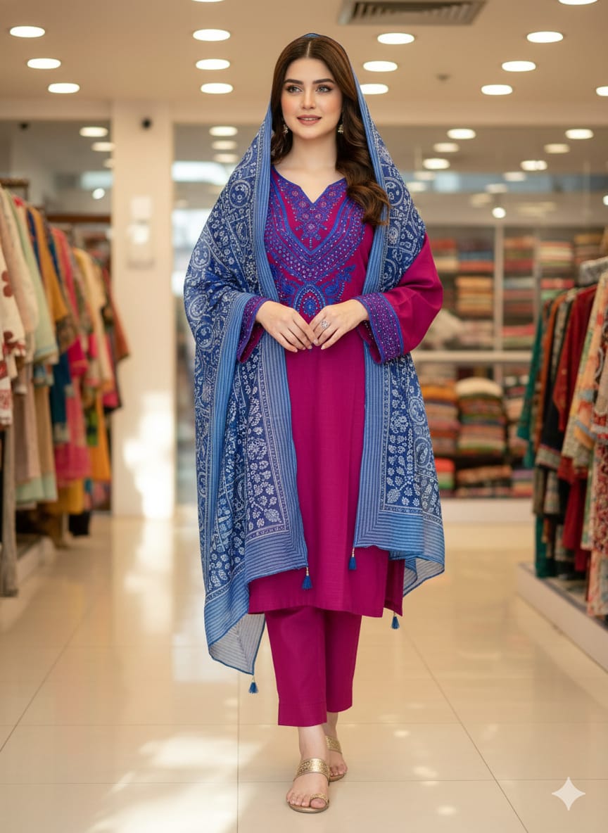 Embroidery ready to wear 3PC