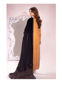 Bareeze Dyed Dora Dhanak Embroidered 3 PC with Velvet Shawl